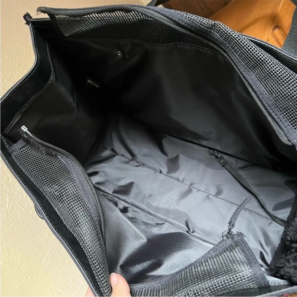 Beis Black Dog Carrier Bag